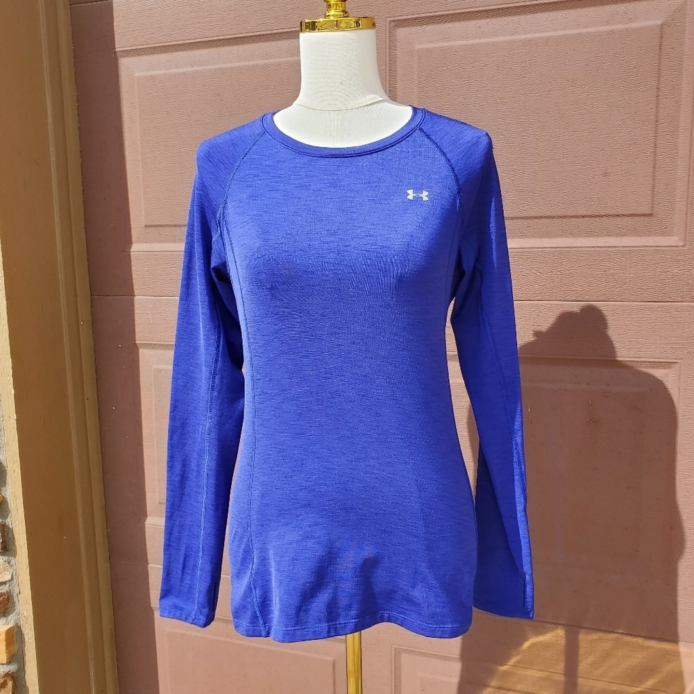 Under Armour Cold Gear Fitted Long Sleeve Athletic Top Women's Size Medium EUC - Picture 2 of 16
